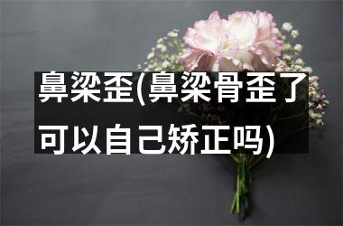 鼻梁歪(鼻梁骨歪了可以自己矫正吗)