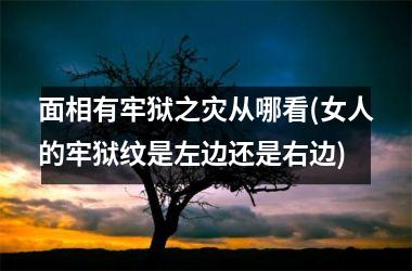 面相有牢狱之灾从哪看(女人的牢狱纹是左边还是右边)