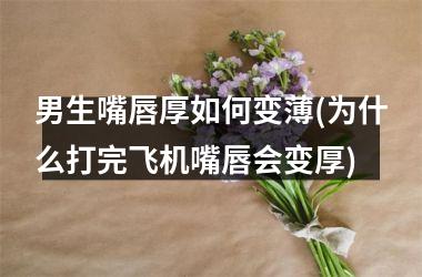 <h3>男生嘴唇厚如何变薄(为什么打完飞机嘴唇会变厚)