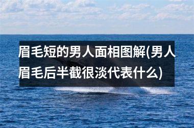 <h3>眉毛短的男人面相图解(男人眉毛后半截很淡代表什么)