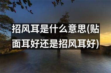 <h3>招风耳是什么意思(贴面耳好还是招风耳好)