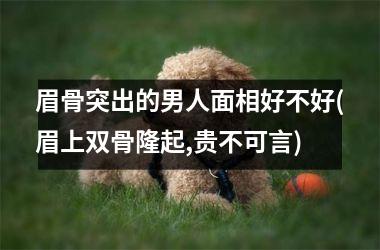 眉骨突出的男人面相好不好(眉上双骨隆起,贵不可言)