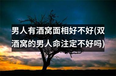<h3>男人有酒窝面相好不好(双酒窝的男人命注定不好吗)