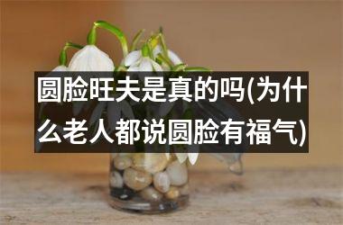 圆脸旺夫是真的吗(为什么老人都说圆脸有福气)
