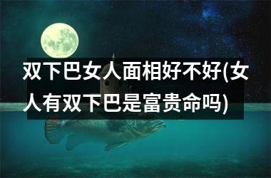 <h3>双下巴女人面相好不好(女人有双下巴是富贵命吗)