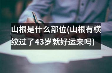 山根是什么部位(山根有横纹过了43岁就好运来吗)