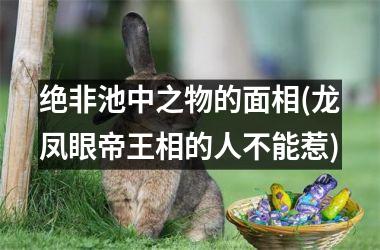 <h3>绝非池中之物的面相(龙凤眼帝王相的人不能惹)