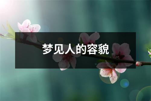 <h3>梦见人的容貌