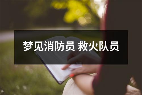 <h3>梦见消防员救火队员