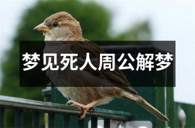 梦见死人周公解梦