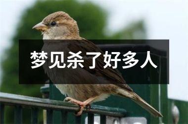 <h3>梦见杀了好多人