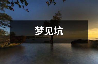 <h3>梦见坑