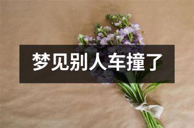 <h3>梦见别人车撞了