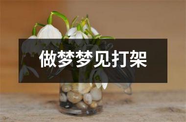 做梦梦见打架