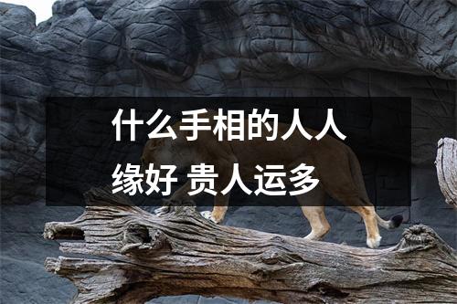 什么手相的人人缘好贵人运多
