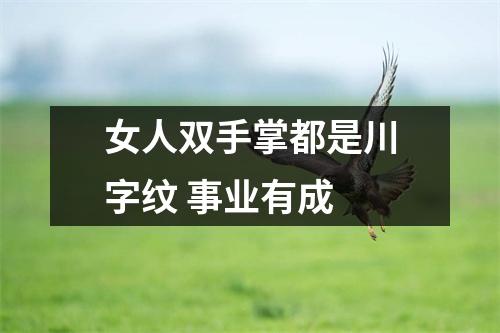 女人双手掌都是川字纹事业有成
