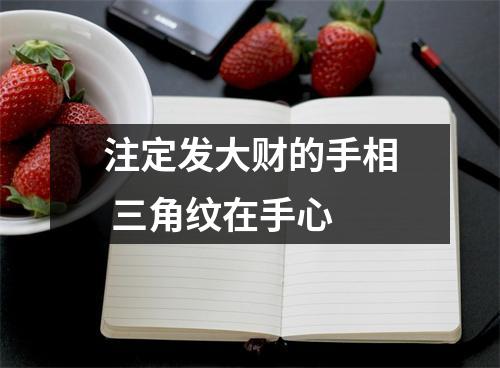 注定发大财的手相三角纹在手心