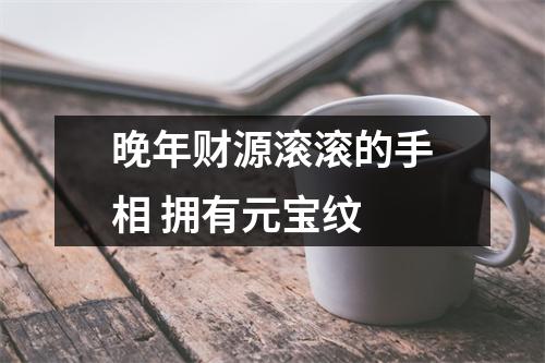 晚年财源滚滚的手相拥有元宝纹