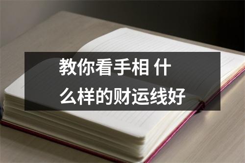 教你看手相什么样的财运线好