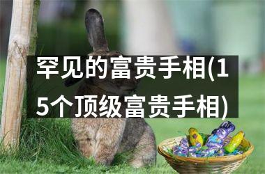 罕见的富贵手相(15个顶级富贵手相)