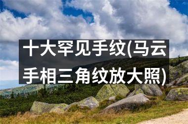 <h3>十大罕见手纹(马云手相三角纹放大照)