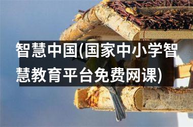 智慧(中小学智慧教育平台免费网课)