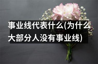 事业线代表什么(为什么大部分人没有事业线)