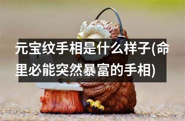 <h3>元宝纹手相是什么样子(命里必能突然暴富的手相)