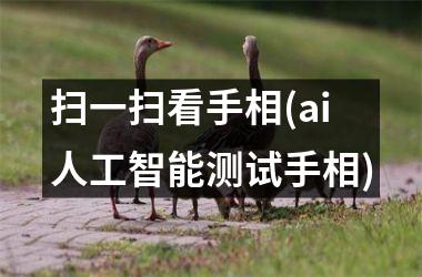 扫一扫看手相(ai人工智能测试手相)