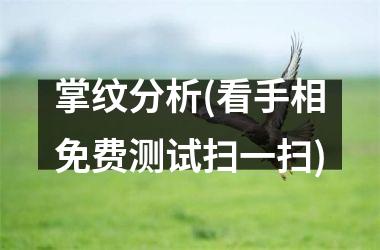 掌纹分析(看手相免费测试扫一扫)