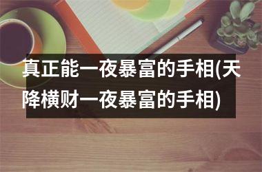 <h3>真正能一夜暴富的手相(天降横财一夜暴富的手相)