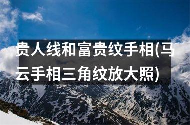 <h3>贵人线和富贵纹手相(马云手相三角纹放大照)