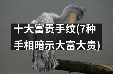 十大富贵手纹(7种手相暗示大富大贵)
