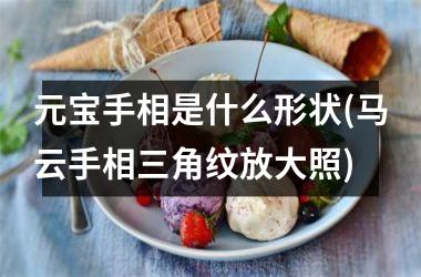 元宝手相是什么形状(马云手相三角纹放大照)