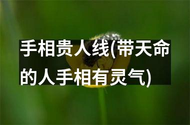 手相贵人线(带天命的人手相有灵气)