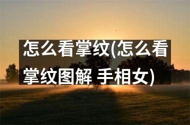 怎么看掌纹(怎么看掌纹图解 手相女)