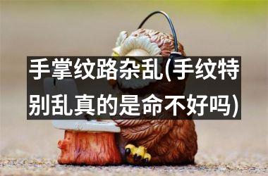 手掌纹路杂乱(手纹特别乱真的是命不好吗)