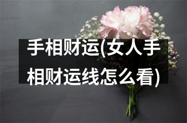 手相财运(女人手相财运线怎么看)