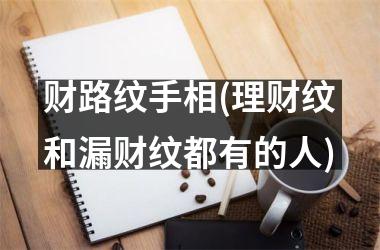 <h3>财路纹手相(理财纹和漏财纹都有的人)