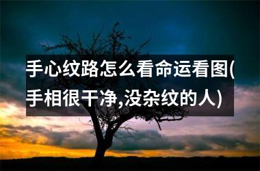 <h3>手心纹路怎么看命运看图(手相很干净,没杂纹的人)