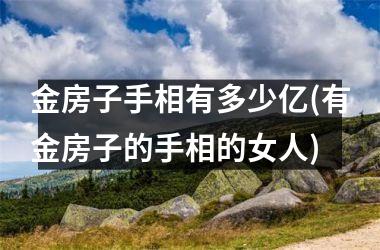 金房子手相有多少亿(有金房子的手相的女人)