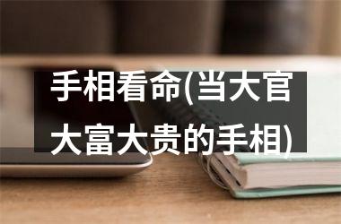 手相看命(当大官大富大贵的手相)