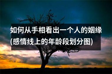 如何从手相看出一个人的姻缘(感情线上的年龄段划分图)