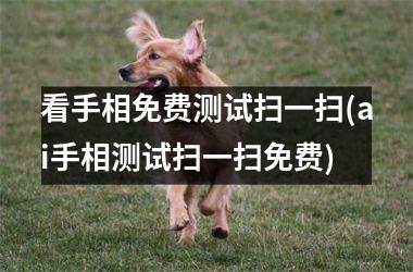 <h3>看手相免费测试扫一扫(ai手相测试扫一扫免费)