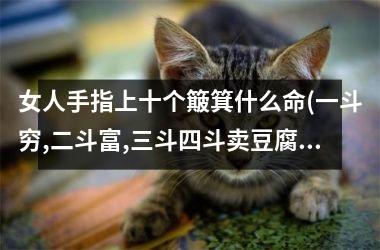 女人手指上十个簸箕什么命(一斗穷,二斗富,三斗四斗卖豆腐)
