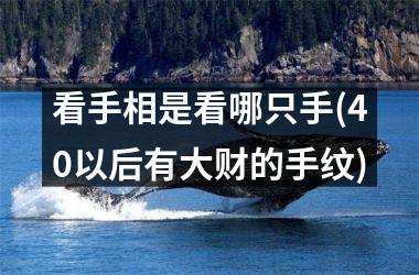 <h3>看手相是看哪只手(40以后有大财的手纹)
