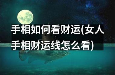 手相如何看财运(女人手相财运线怎么看)