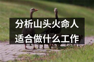 <h3>分析山头火命人适合做什么工作