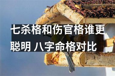 <h3>七杀格和伤官格谁更聪明 八字命格对比