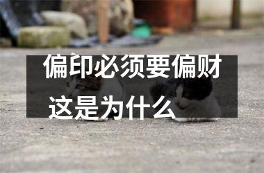 <h3>偏印必须要偏财 这是为什么